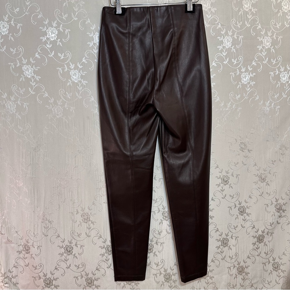Ann Taylor Women's Brown Faux Leather Pants XSMALL NWT - Picture 10 of 11